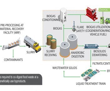 Schematic of food waste co-digestion