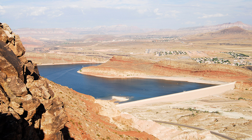 desert reservoir aeriel