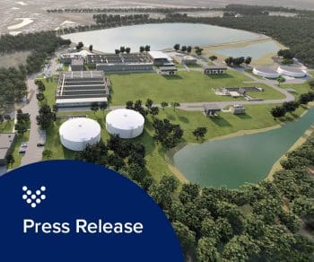 Arial view of Sarasota County's Bee Ridge Water Reclamation Facility that recently won an Envision Award