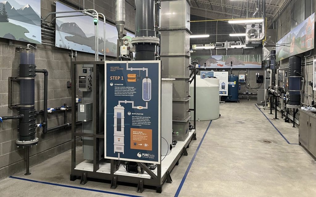 Photo inside the Pure SoJo Direct Potable Reuse (DPR) Demonstration Facility in honor of winning the 2025 WateReuse Association Excellence in Action Award