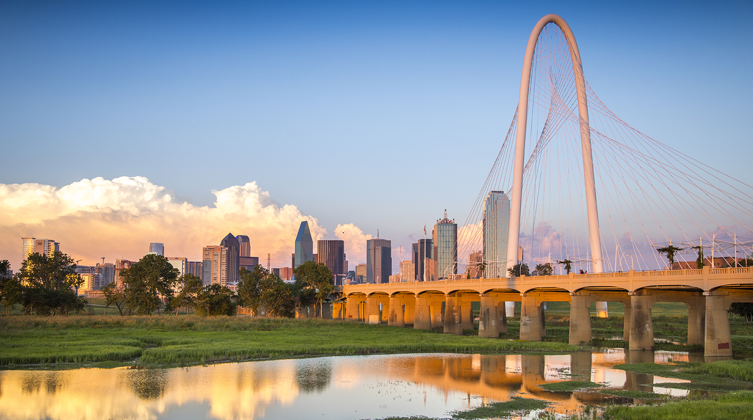 Photo of a bridge in Dallas, Texas, representing Carollo's Sustainability management services.