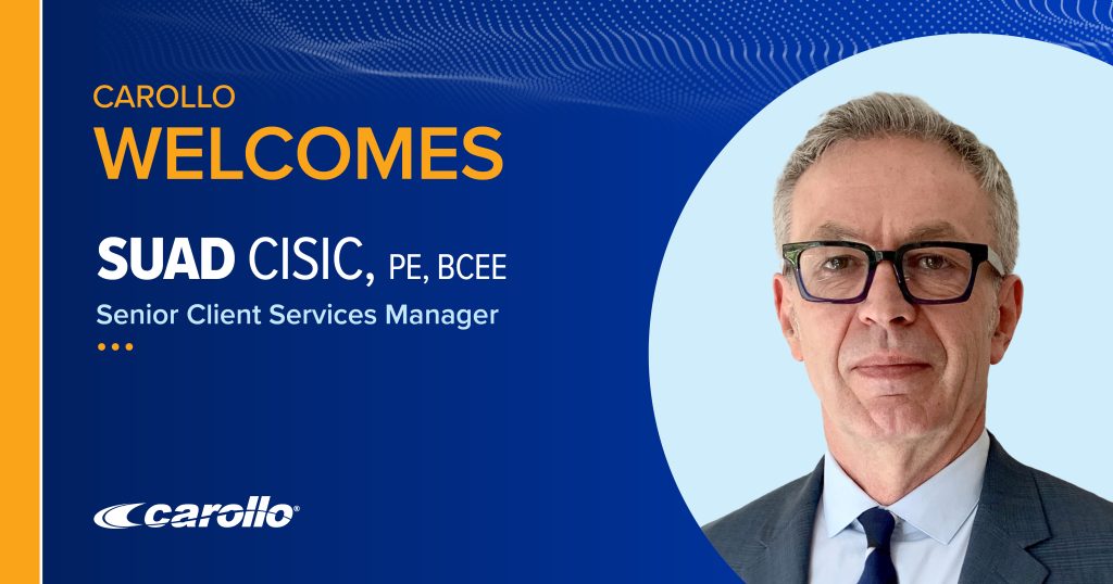 photo of Suad Cisic in an announcement of his hire at Carollo Engineers