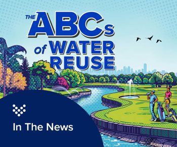 the illustrated cover of The A B C's of Water Reuse, a book by Carollo Engineers