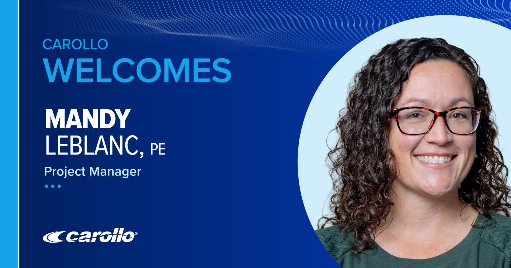 photo of Mandy LeBlanc in an announcement of her hire at Carollo Engineers