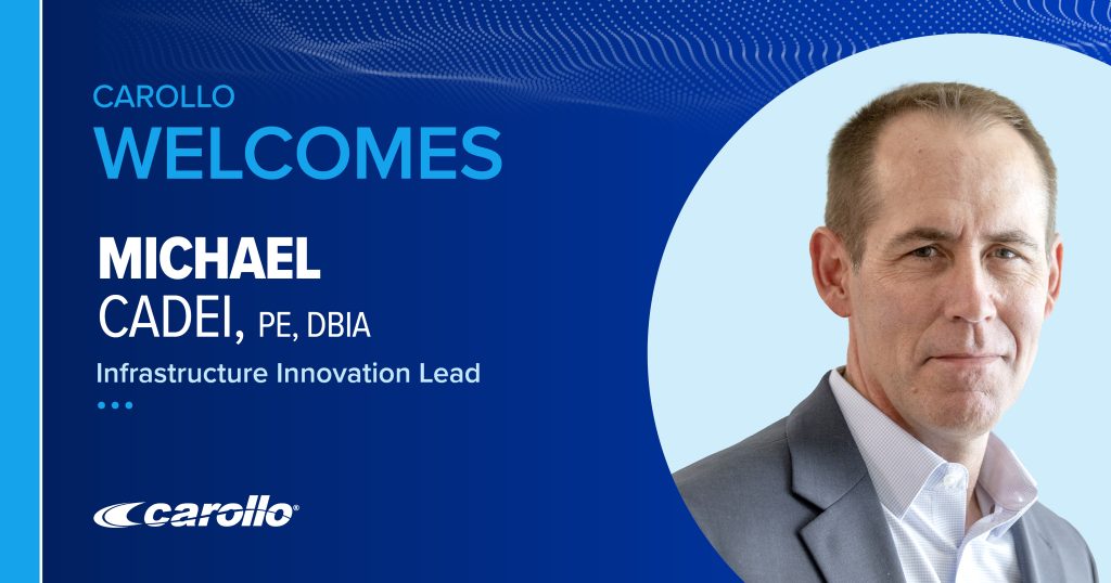 photo of Michael Cadei, Carollo's new Infrastructure Innovation Lead