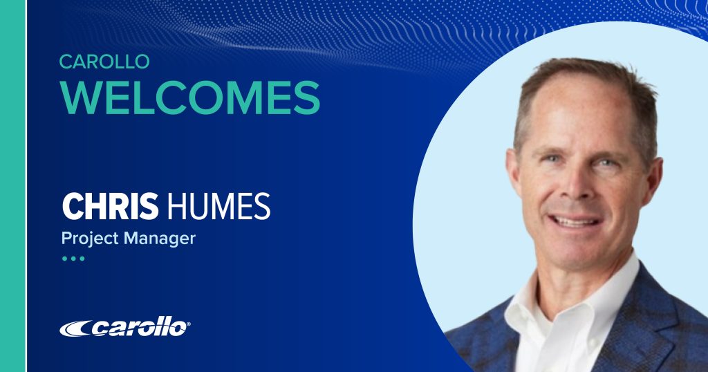 head shot of infrastructure expert Chris Hume, who joined Carollo in our Oklahoma City office as a project manager