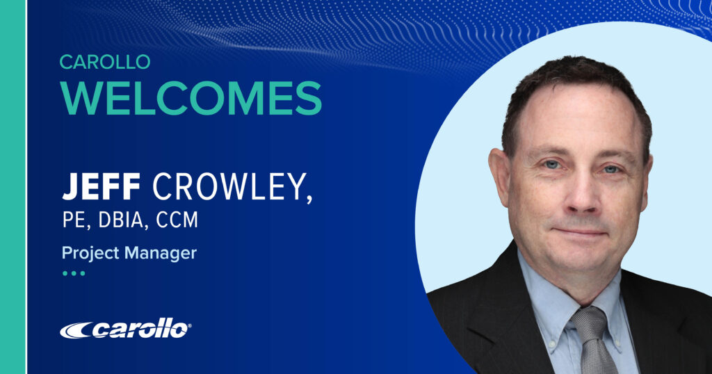 headshot of construction and DBIA expert, Jeff Crowley, Carollo's new program manager.