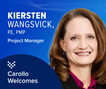 Head shot of Kiersten Wangsvick, Arizona water expert, and Carollo's new Project Manager.