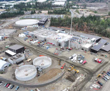Arial shot of the Wilamette Water Supply Program managed by Carollo Engineers