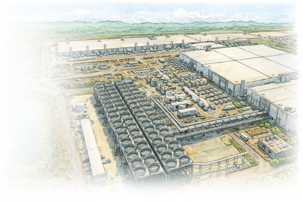 photo of a data center using closed-loop cooling systems