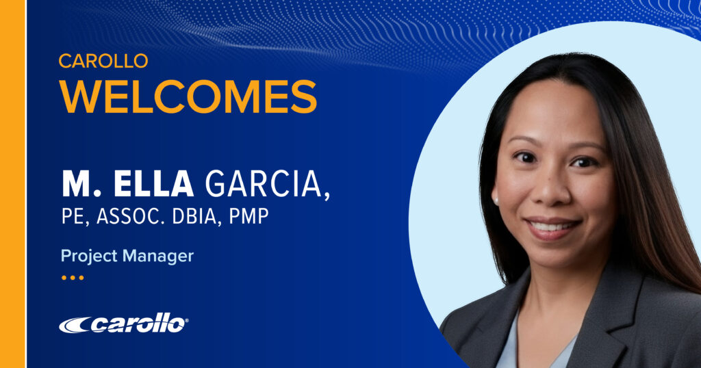 Headshot of Ella Garcia, water infrastructure expert, and Carollo's new project manager out of the Washington D.C. office.
